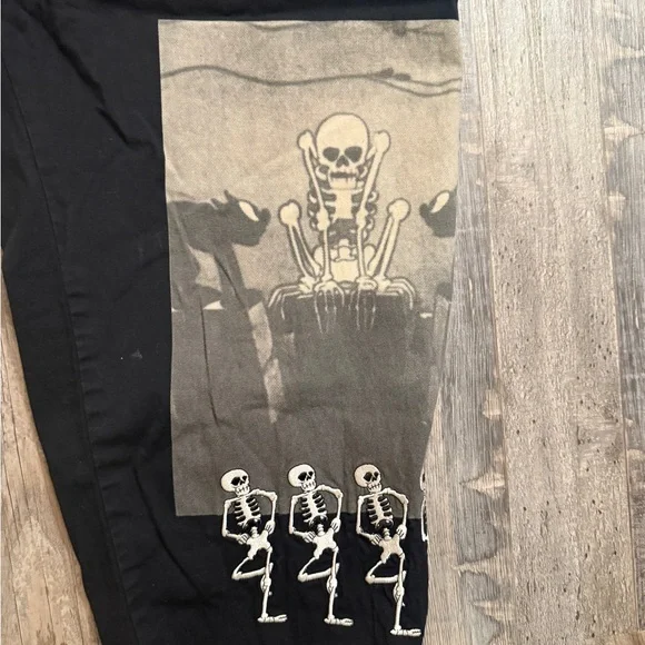 Disney Skeleton Dance Black Skeleton Print Pants - Picture 3 of 5